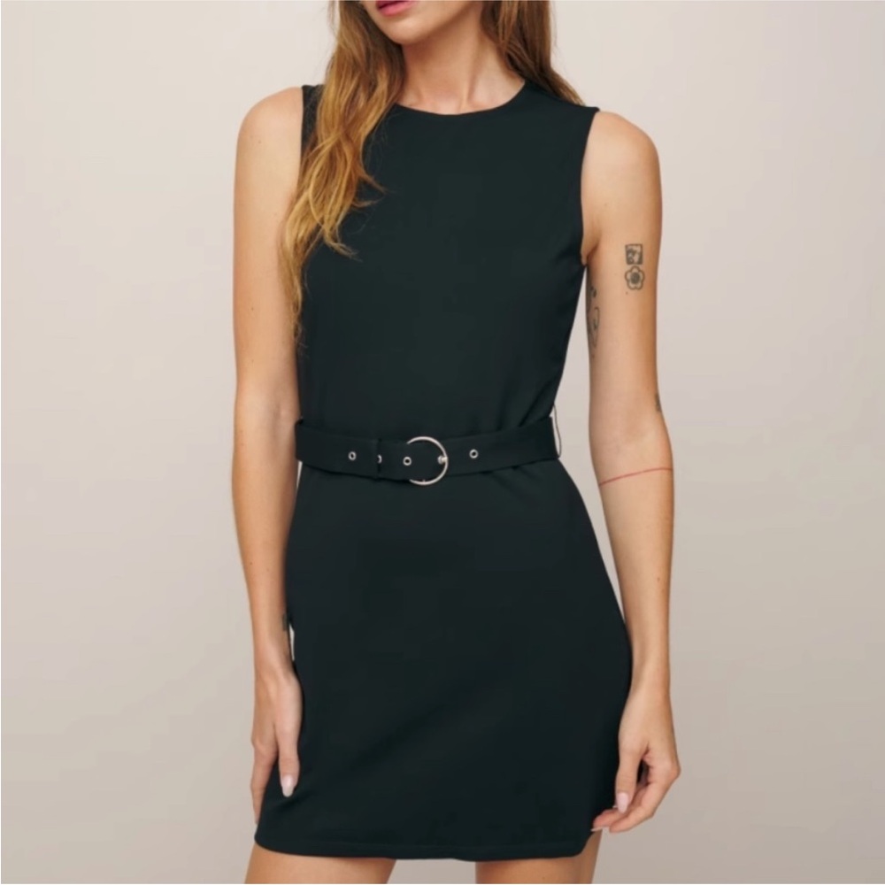 Reformation Suze Knit Dress Medium Black